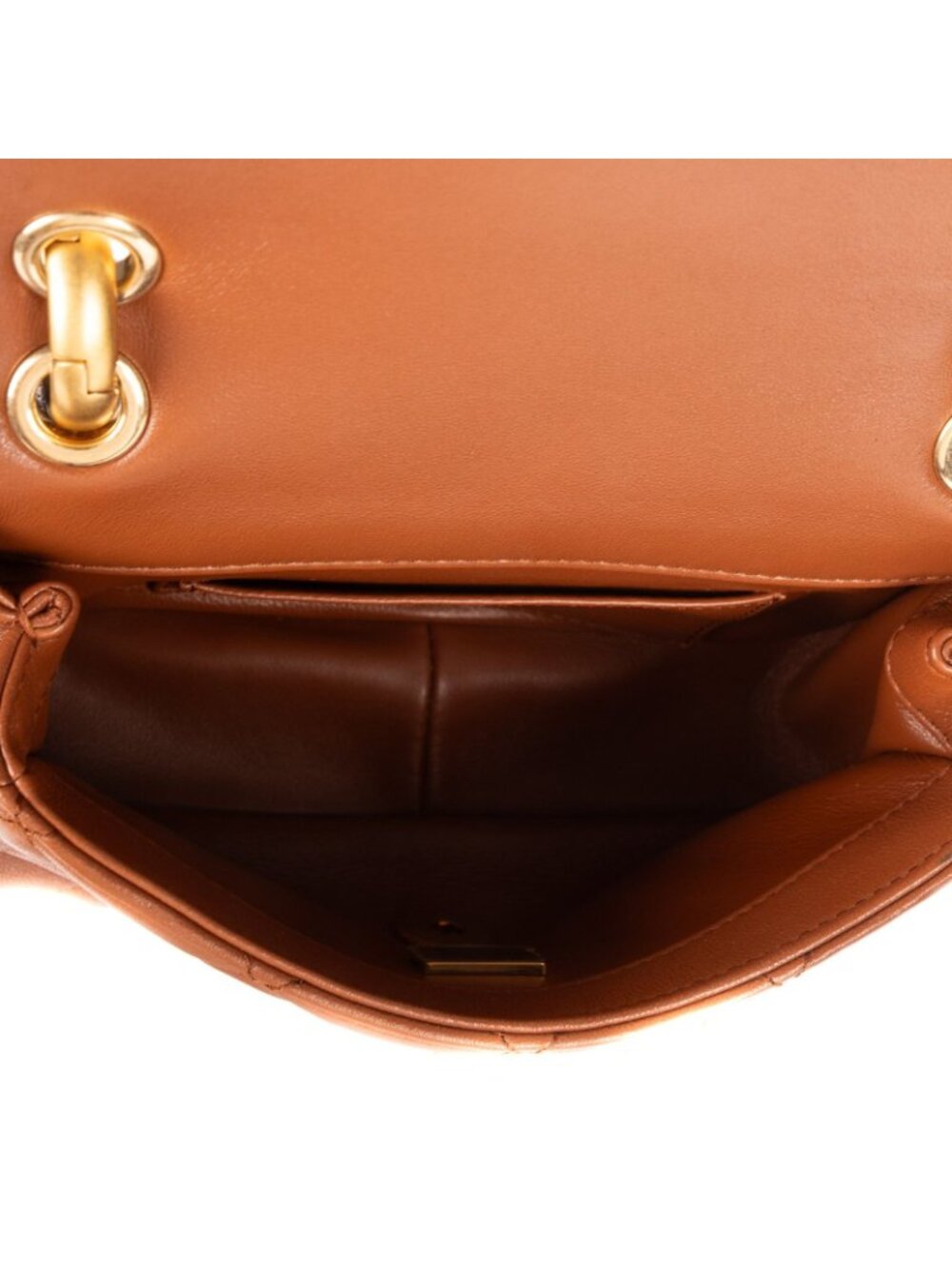 Chanel Mini Wenge Wood Flap Bag Brown Quilted Lambskin Leather - Picture 9 of 11